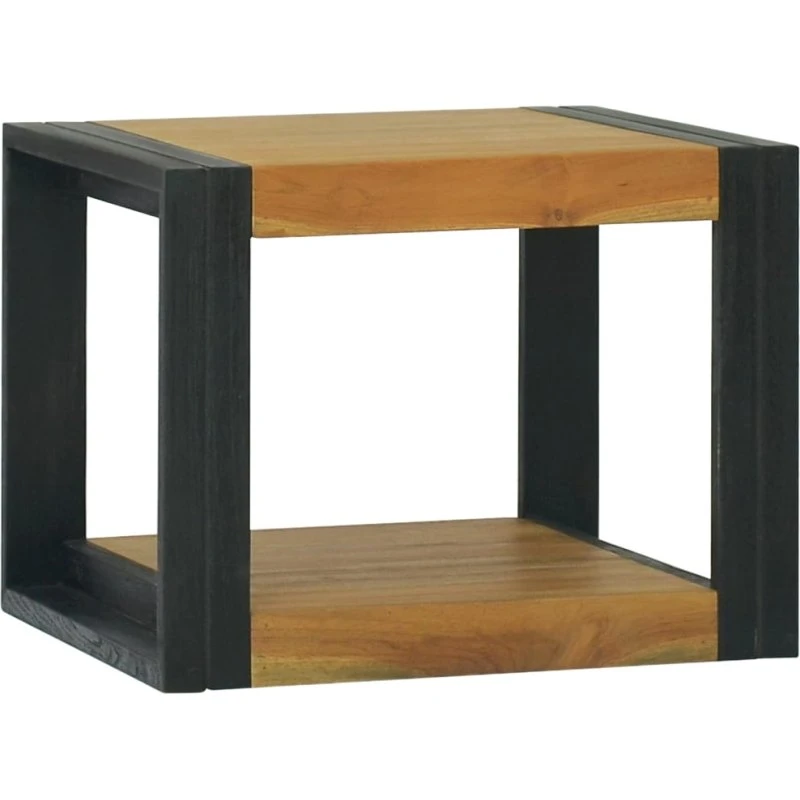 vidaXL væghængt badeværelsesskab i massivt teak 45x45x35 cm
