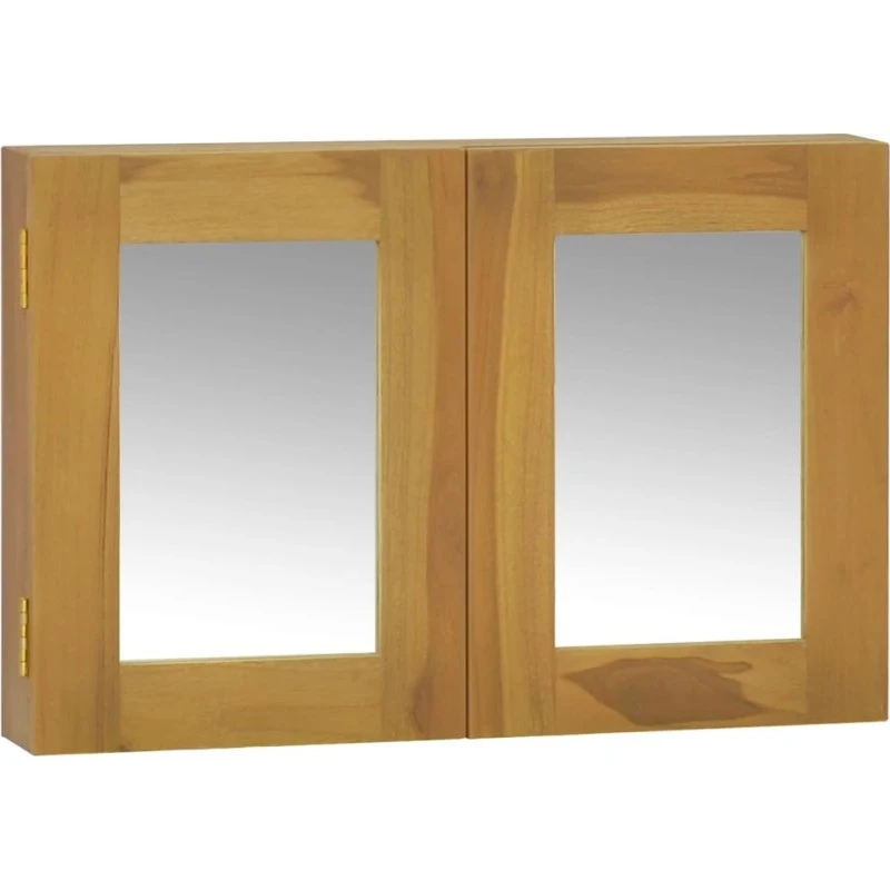 vidaXL spejlskab 60x10x40 cm i massivt teaktræ