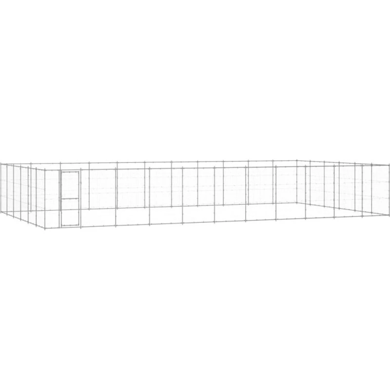 Udendørs hundeløbegård 79,86 m² galvaniseret stål