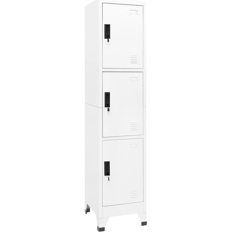 vidaXL lockerskab 38x45x180 cm stål hvid