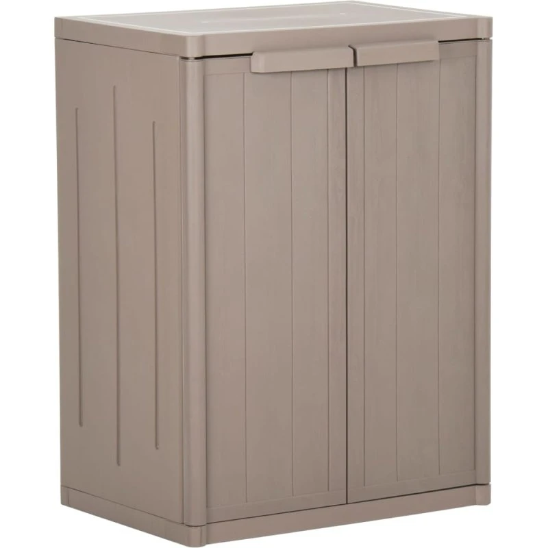 vidaXL opbevaringsskab 65x45x88 cm PP trælook brun