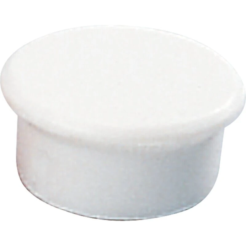 Dahle magnet 13 mm rund hvid - 10 stk