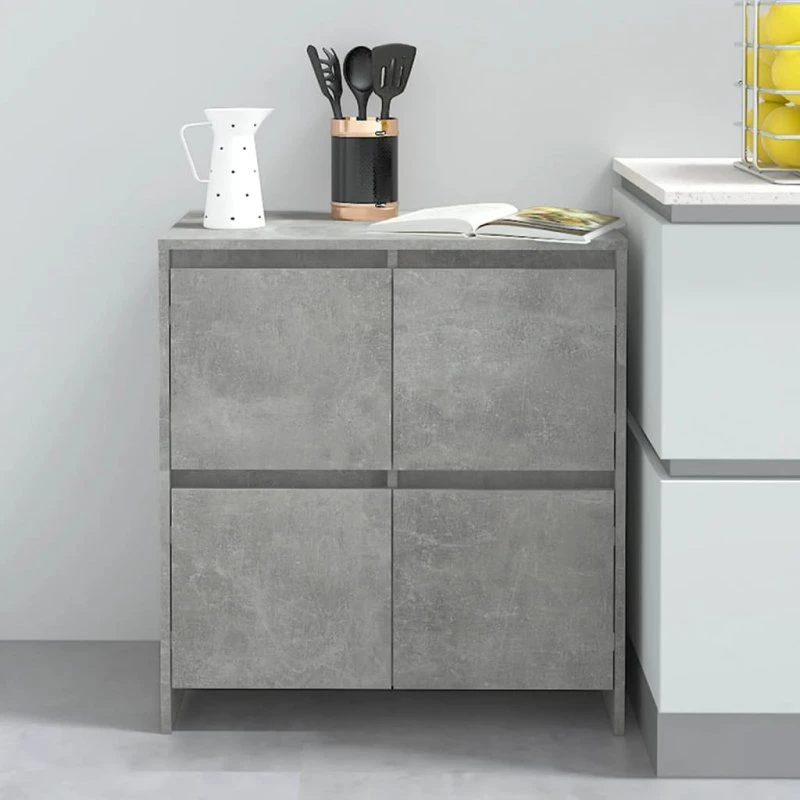 vidaXL skænk 70x41x75 cm betongrå, konstrueret træ