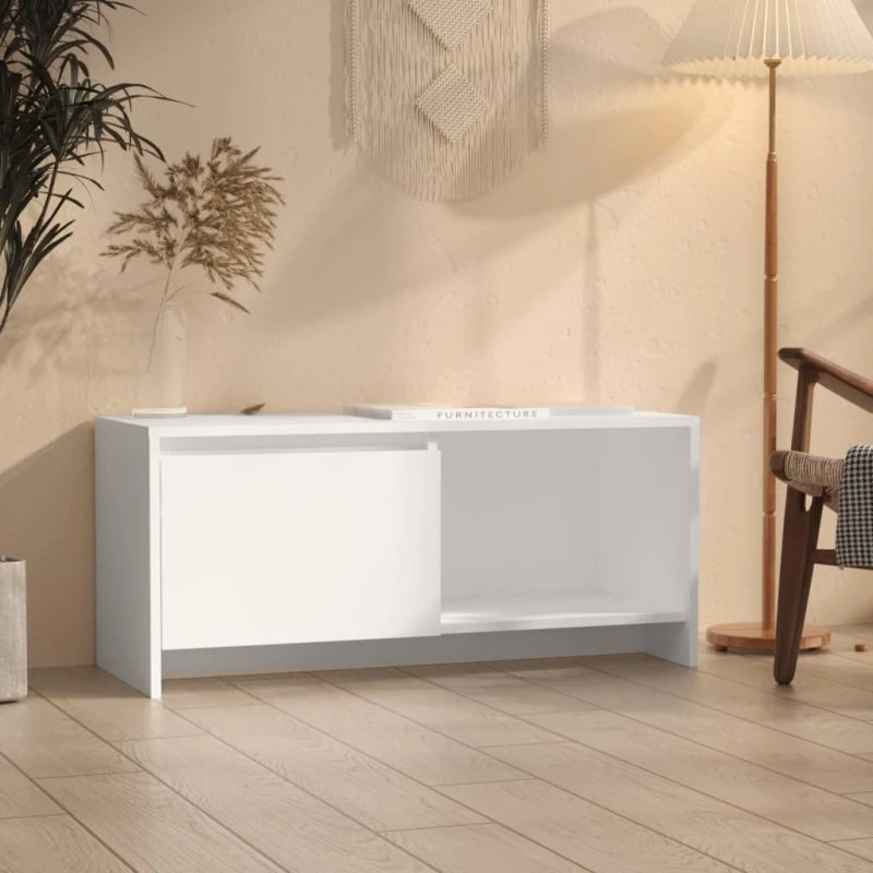 vidaXL tv-bord 90x35x40 cm konstrueret træ, hvid