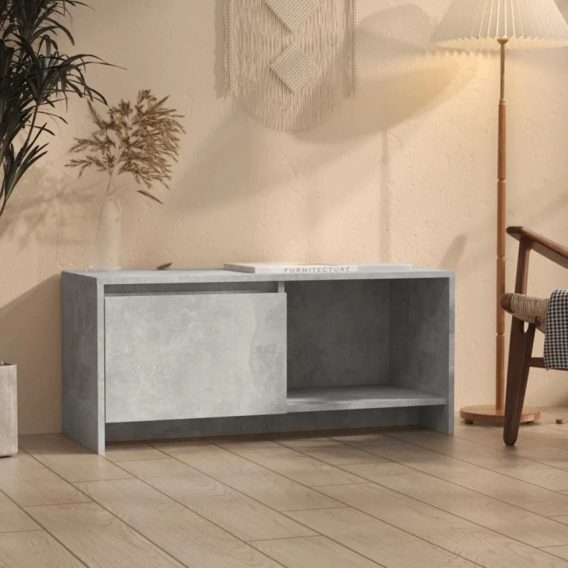vidaXL TV-bord 90x35x40 cm konstrueret træ - betongrå