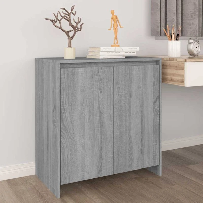 vidaXL skænk 70x41x75 cm grå sonoma-eg