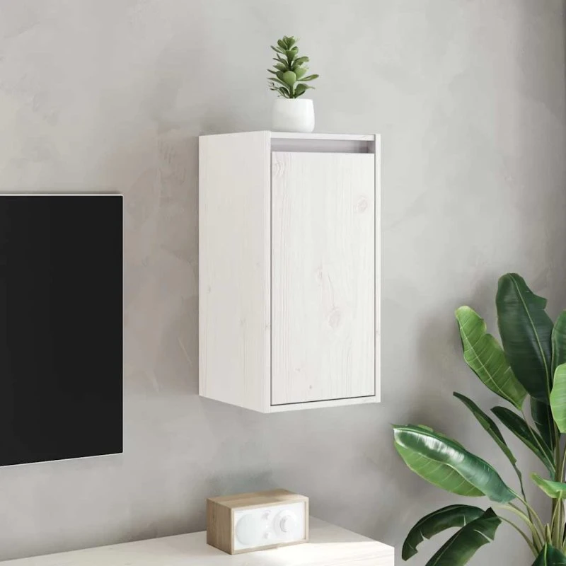 vidaXL Vægskabe 2 stk 30x30x60 cm massivt fyrretræ hvid