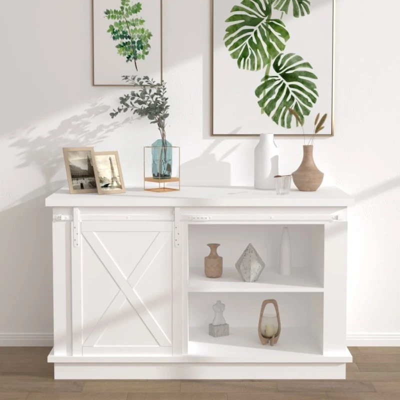 vidaXL mini-skydelågesæt til skabe 122 cm hvid