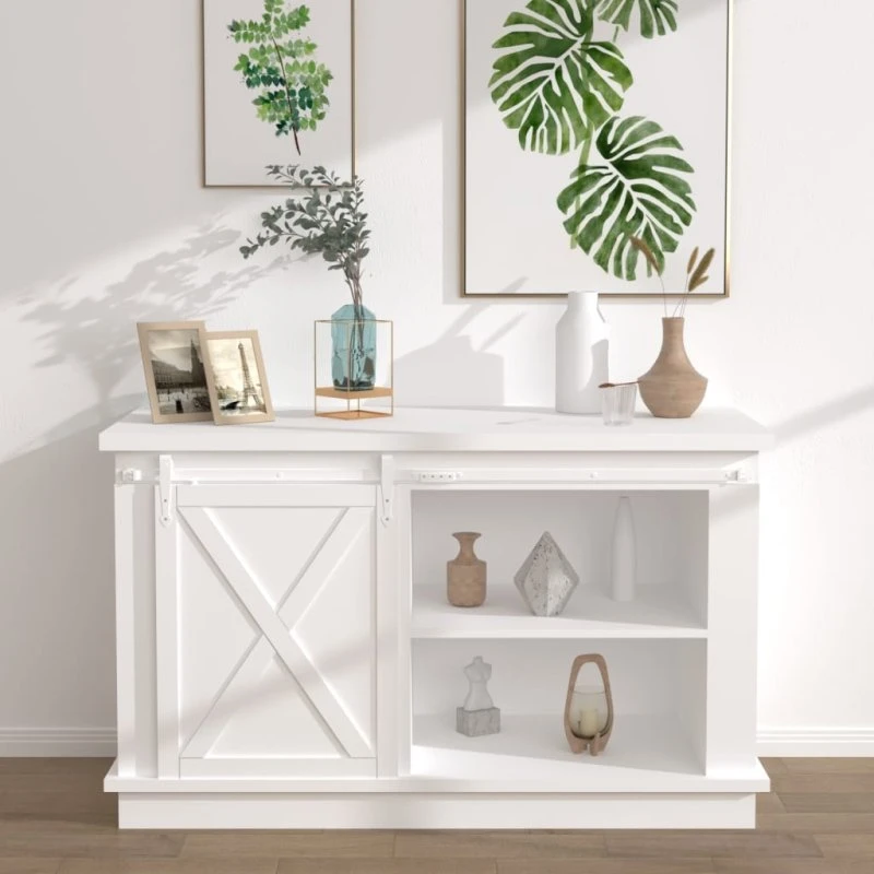 vidaXL mini-skydelågesæt 152 cm kulstofstål hvid