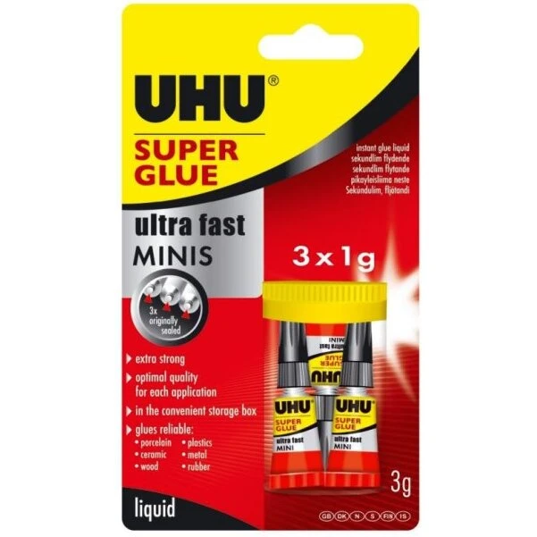 UHU Sekundlim Super Minis 3 x 1 g