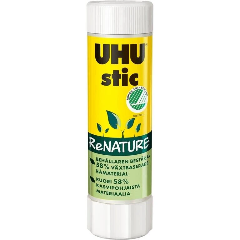 UHU ReNATURE limstift 21 g – transparent