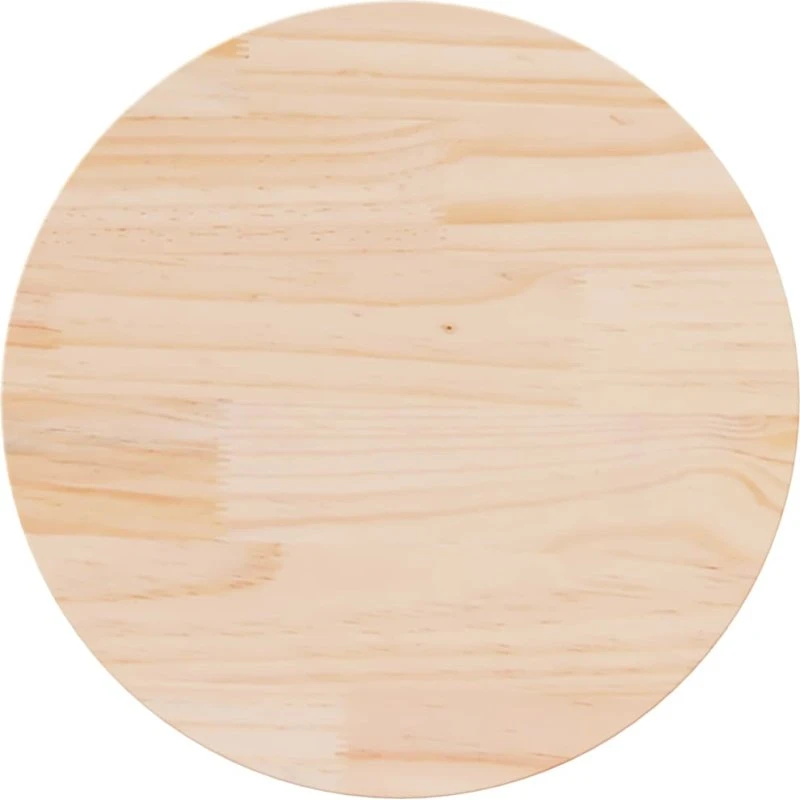 vidaXL bordplade Ø50x2,5 cm i massivt fyrretræ