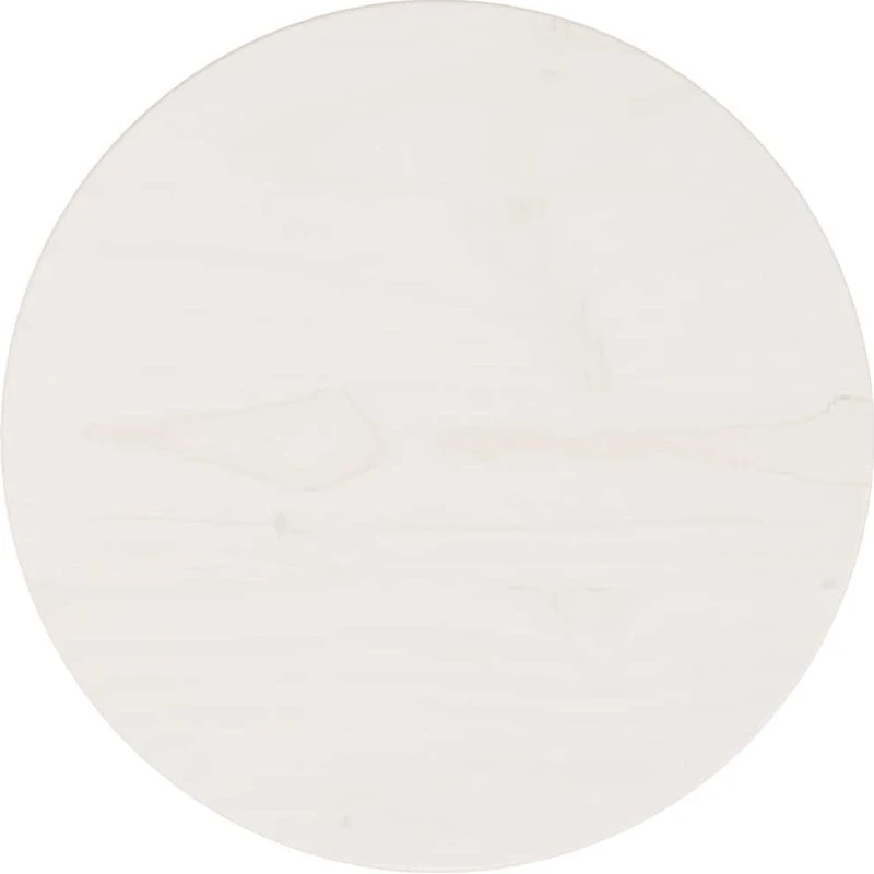 vidaXL bordplade rund Ø30x2,5 cm massivt fyrretræ hvid