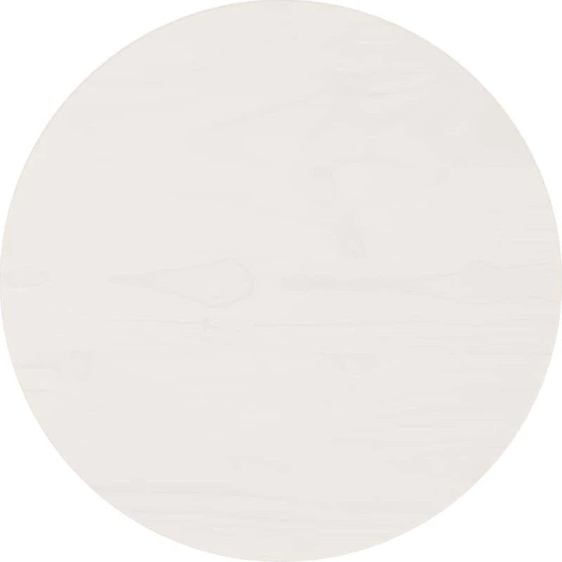 vidaXL rund bordplade i massivt fyrretræ Ø40x2,5 cm, hvid