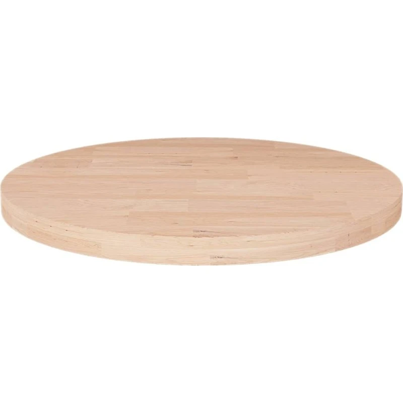 vidaXL rund bordplade Ø30 x 2,5 cm ubehandlet massiv egetræ