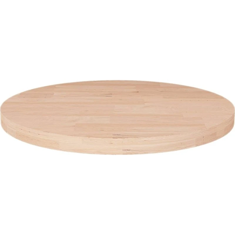 vidaXL rund bordplade Ø50x2,5 cm ubehandlet massivt egetræ
