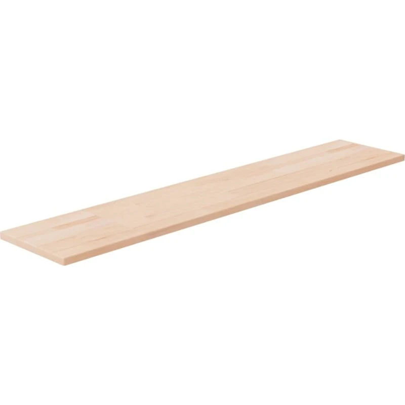 vidaXL hyldeplade i massivt ubehandlet egetræ 100x20x1,5 cm