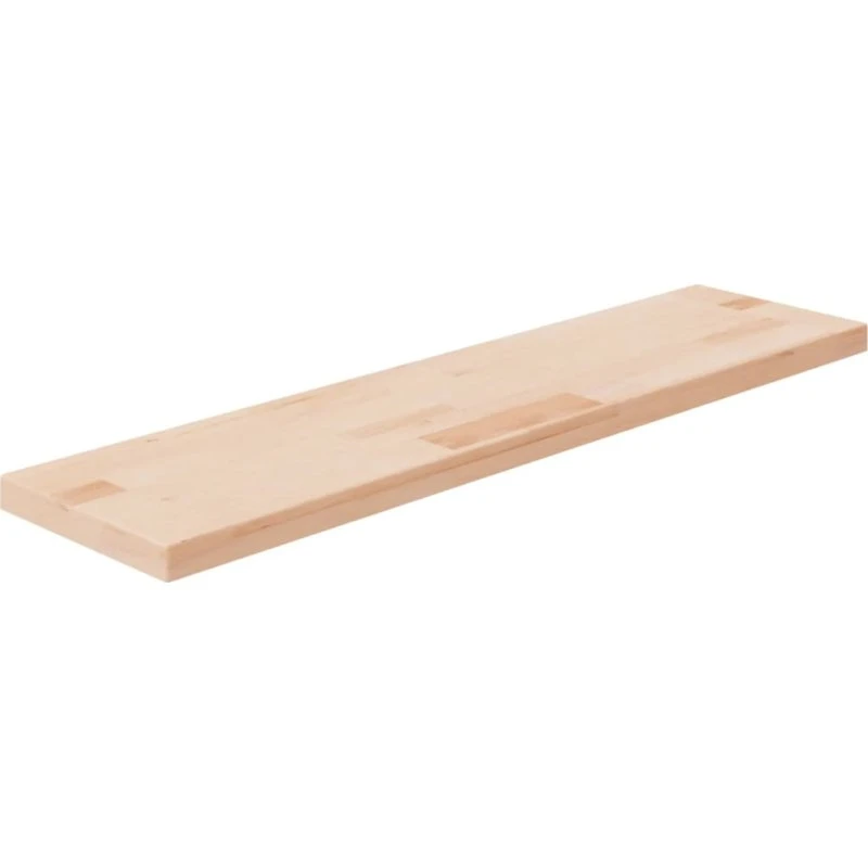 vidaXL hyldeplade 80x20x2,5 cm ubehandlet massivt egetræ