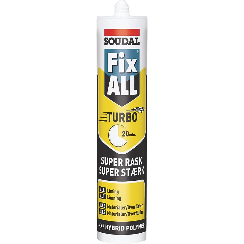 Soudal Fix All Turbo 290 ml montagelim (hvid)