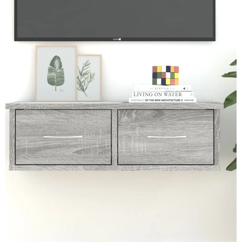 vidaXL vægskab 60x26x18,5 cm konstrueret træ, grå Sonoma-eg