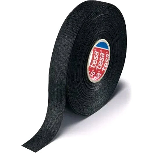 Tesa Stoftape 25 mm x 50 m, 0,25 mm – sort
