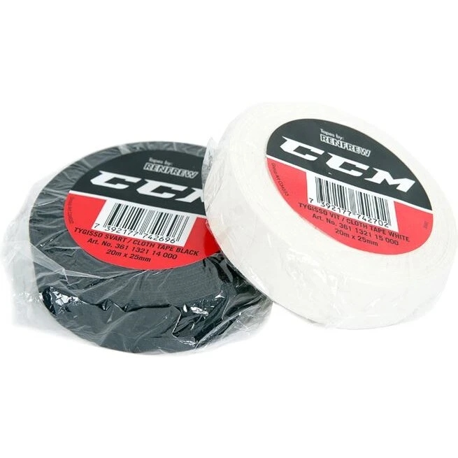 CCM stoktape smal 24 mm x 25 m, sort