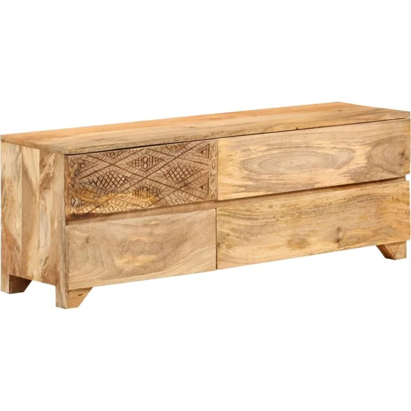 vidaXL TV-skab 110x30x40 cm i massivt akacietræ, brun
