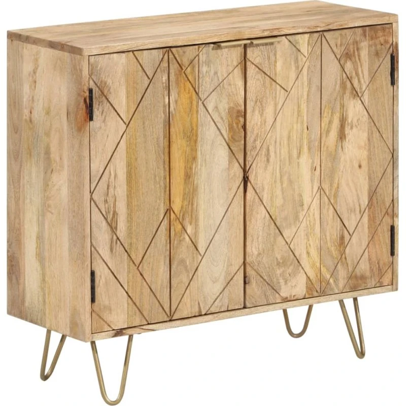 vidaXL skænk i massivt mangotræ 80x30x75 cm