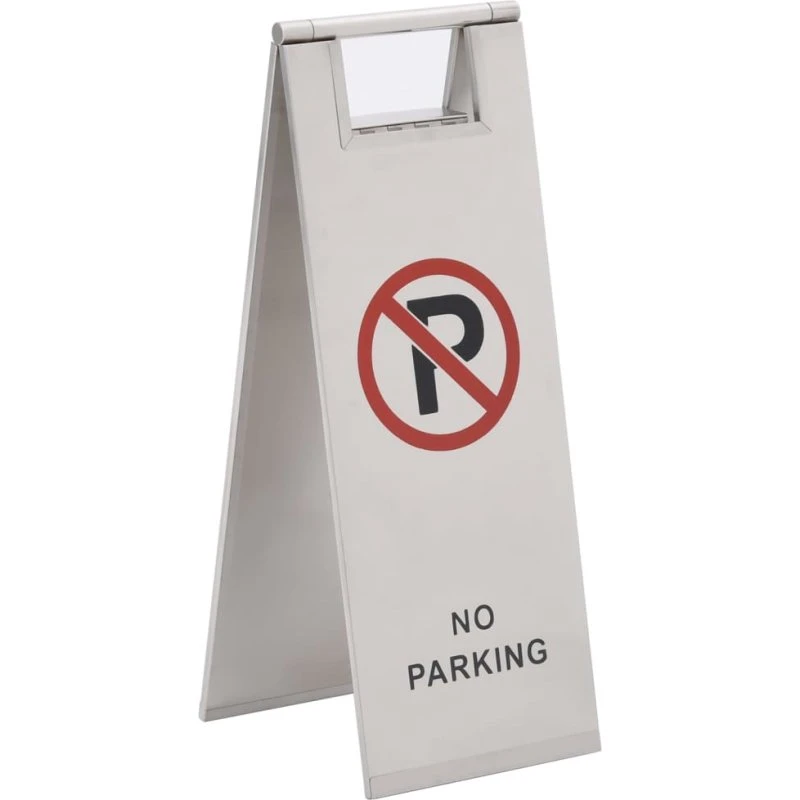 vidaXL foldbart parkeringsskilt i rustfrit stål 22x28,5x58 cm