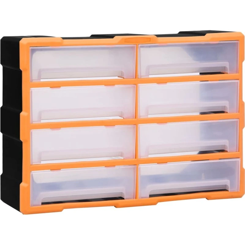 vidaXL skuffereol 8 store skuffer 52x16x37 cm