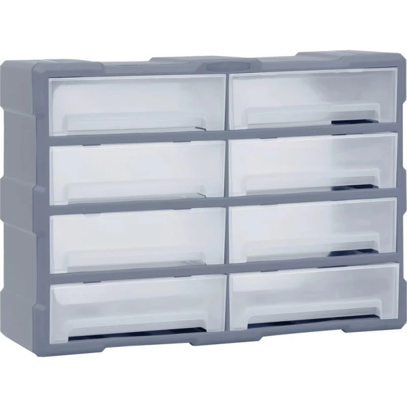 vidaXL skuffereol med 8 store skuffer 52x16x37 cm