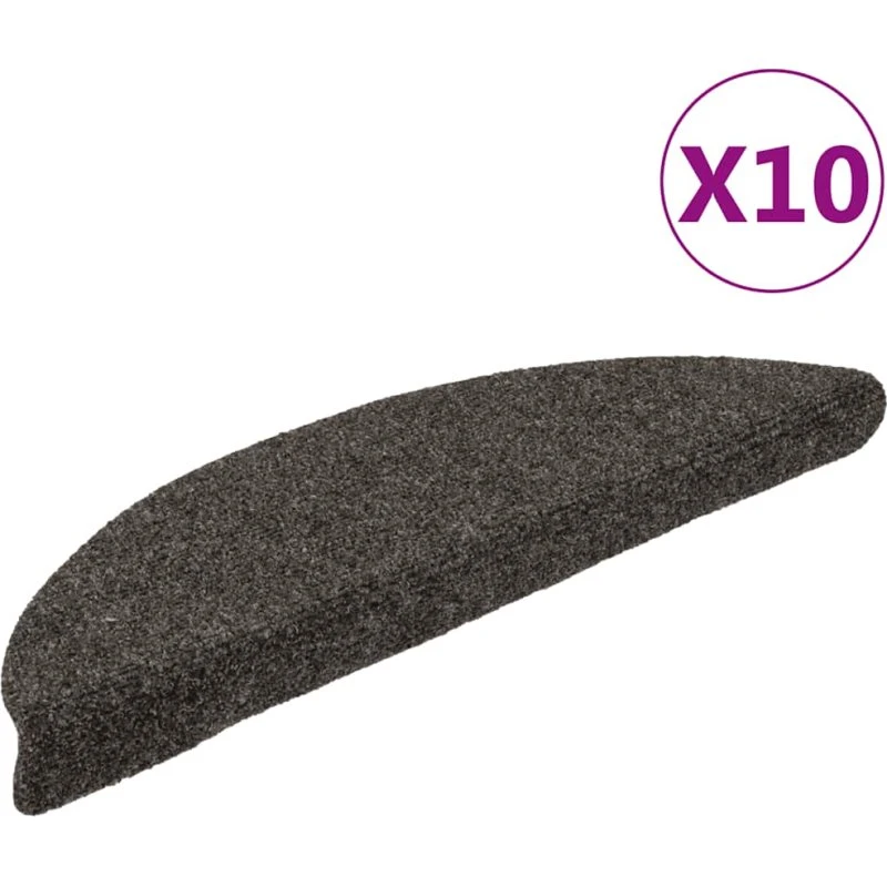vidaXL selvklæbende trappemåtter 10 stk 56×17×3 cm antracit