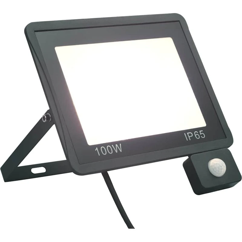 vidaXL LED-projektør med sensor 100 W kold hvid