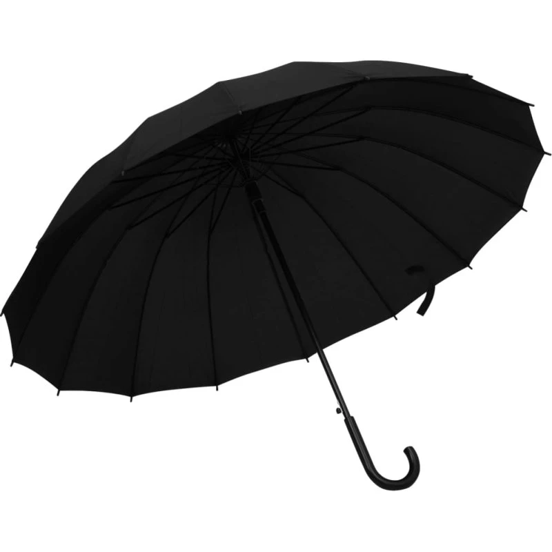 vidaXL paraply Ø120 cm automatisk åbning, sort