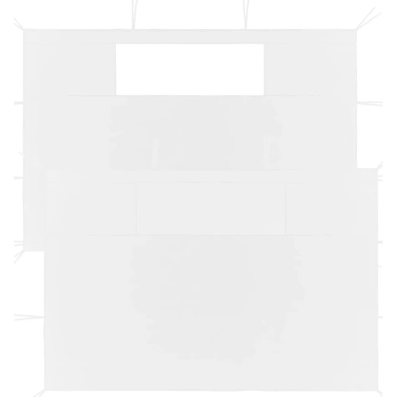 vidaXL pavillonvægge med vinduer 2 stk. 4,35×2,1 m hvid