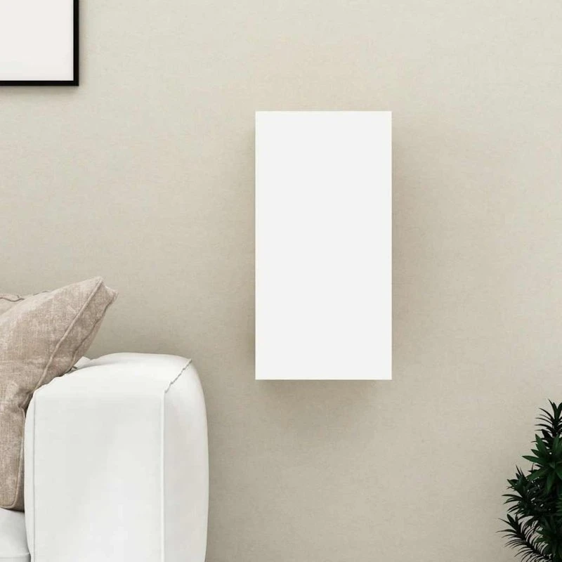 vidaXL væghængt tv-bord 30,5x30x60 cm hvid