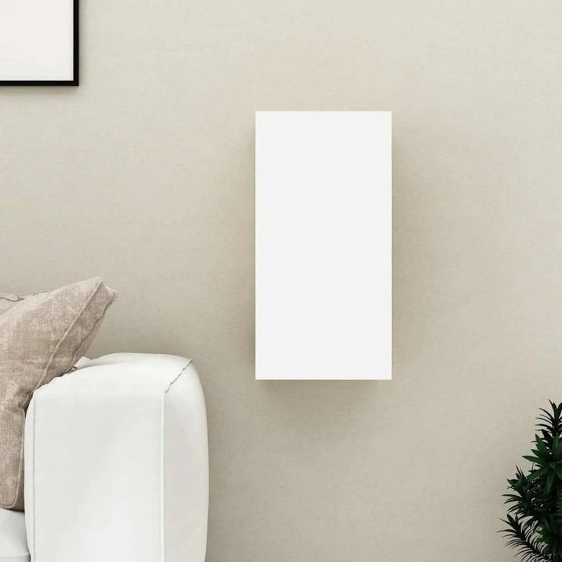 vidaXL væghængt TV-bord 30,5x30x60 cm, hvid/sonoma-eg