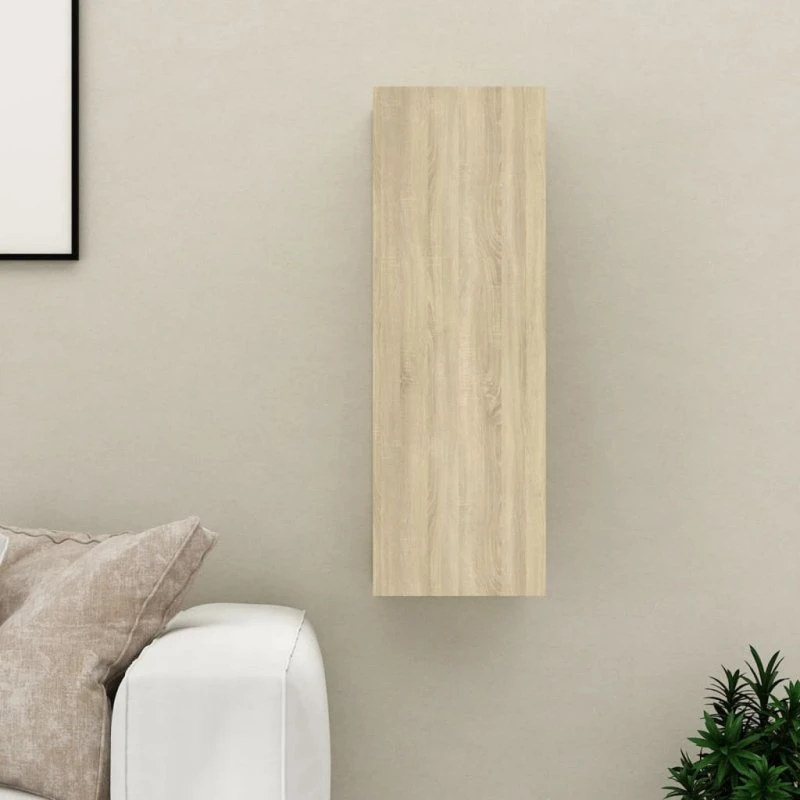vidaXL væghængt tv-bord 30,5x30x90 cm sonoma-eg
