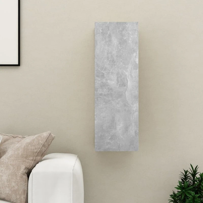 vidaXL væghængt tv-bord 30,5x30x90 cm betongrå