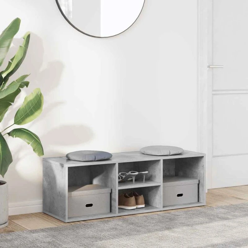 vidaXL skoreol 105x35x35 cm konstrueret træ - betongrå