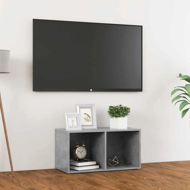 vidaXL tv-skab 72x35x36,5 cm konstrueret træ, betongrå