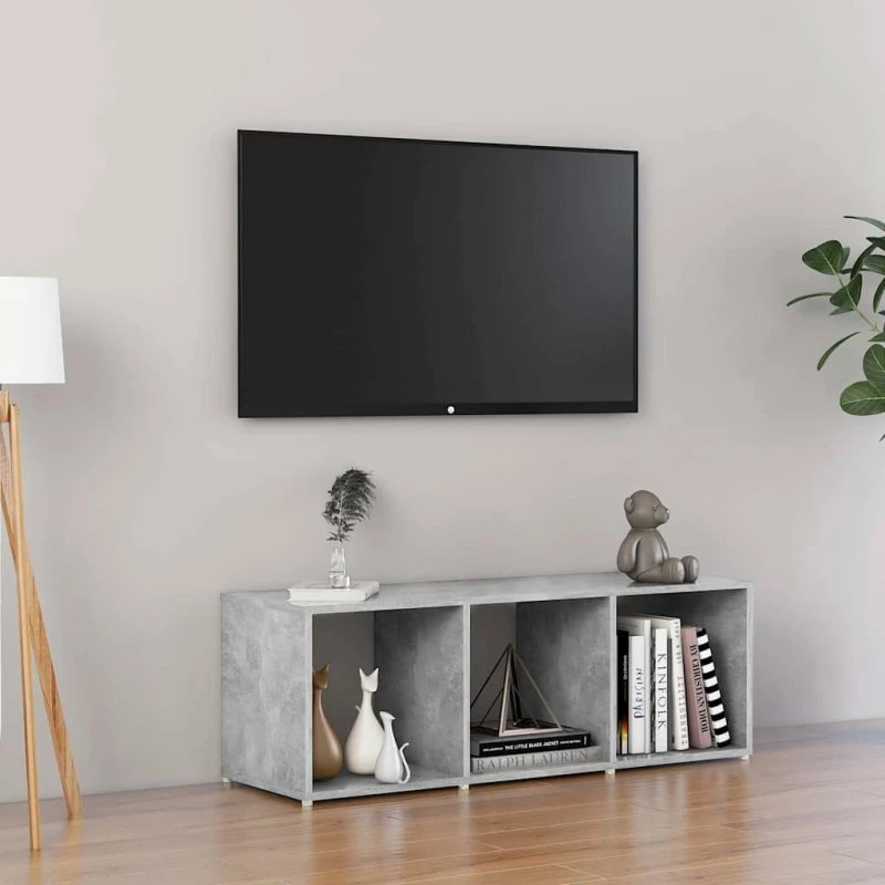 vidaXL TV-skab 107x35x37 cm konstrueret træ - betongrå