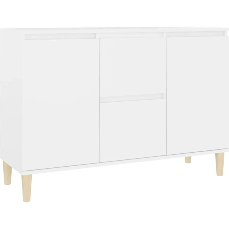 vidaXL skænk 101x35x70 cm hvid, konstrueret træ