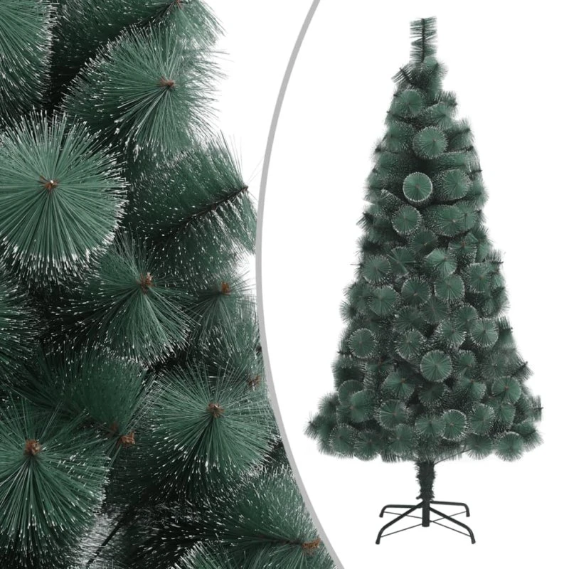 vidaXL kunstigt juletræ 180 cm PET grøn med fod