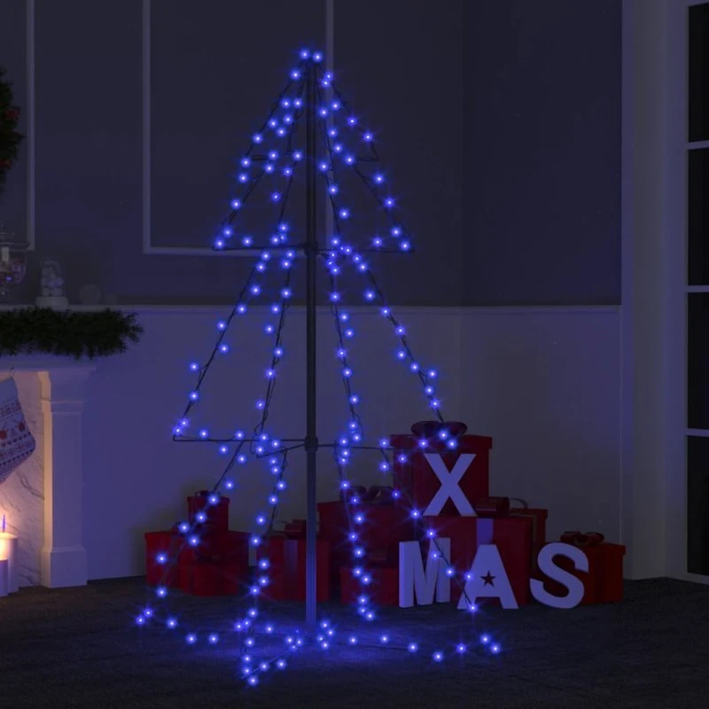 vidaXL lysende juletræ 78x120 cm, 160 LED indendørs/udendørs