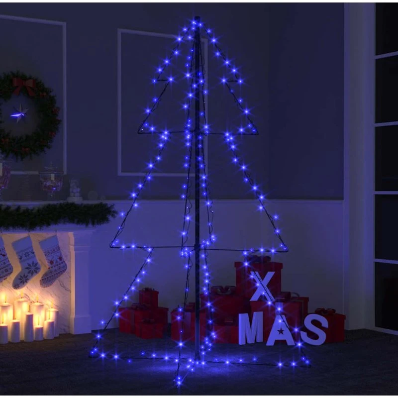 vidaXL lysende juletræ 98×150 cm, 200 LED indendørs/udendørs