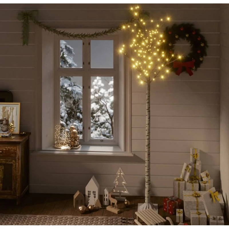 vidaXL lystræ pil 200 LED 2,2 m – varm hvid (indendørs/udendørs)