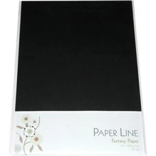 Paper Line Fantasy Karton A4 180 g - Sort, 10 ark