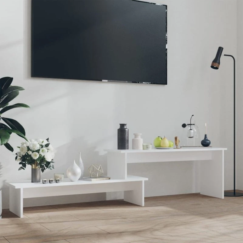 vidaXL TV-bord 180x30x43 cm konstrueret træ hvid