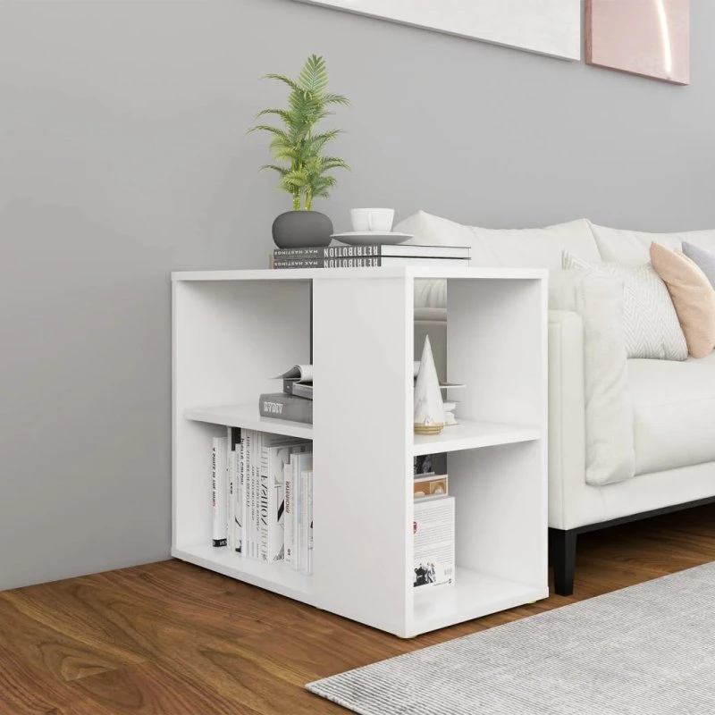 vidaXL Sideskab 60x30x50 cm konstrueret træ hvid